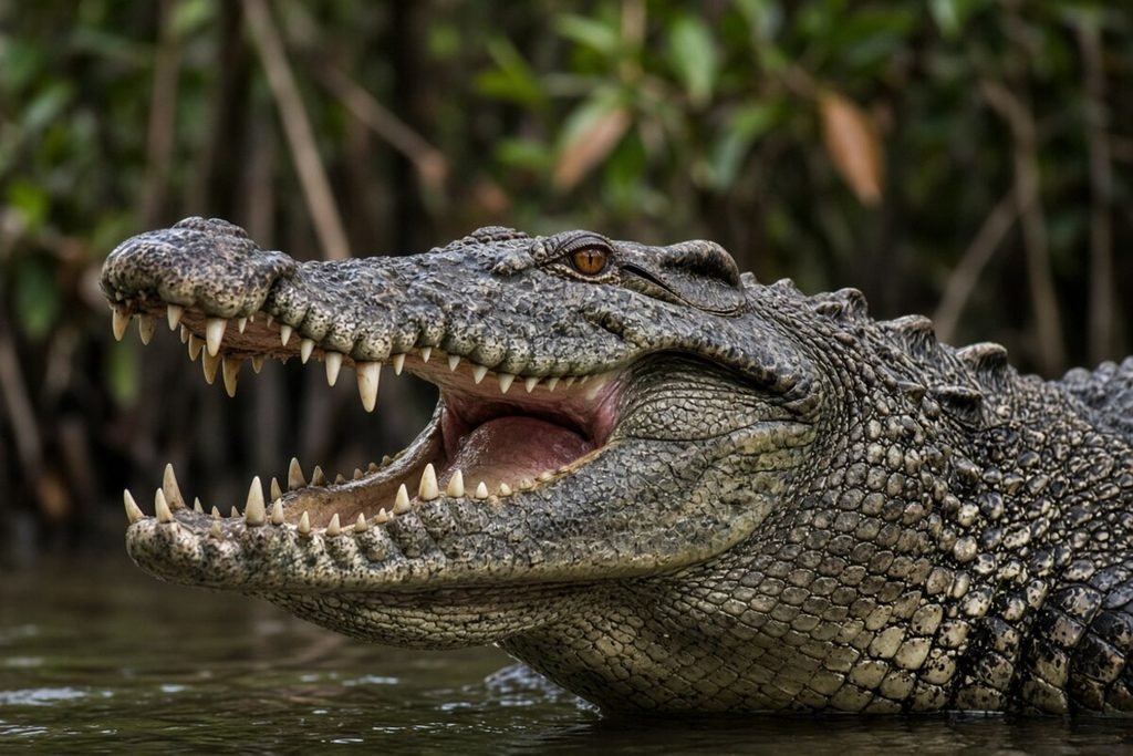 Crocodilo-de-água-salgada (Crocodylus porosus)